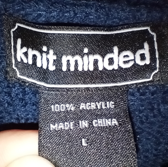 Navy Blue Cardigan Sweater - Picture 3 of 5